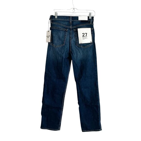 Re/Done Women's 70s Mid Rise Stove Pipe Jeans Dark Wash Blue Size 27 NWT - Picture 13 of 13